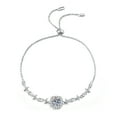 thumbnail image 5 of Leander One Carat Lab-Diamond Bracelet in 925 Sterling Silver, Square Star Shape, and Platinum Plated, Exquisite Craftsmanship, 5 of 6