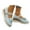 Blue, variant on Leozcaa Women's Mary Jane Woven Espadrilles Ballet Flats for Women Flower Leather Summer Ballerina Flats.