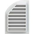 thumbnail image 4 of Ekena Millwork 12"W x 30"H Quarter Round Top Right (17"W x 35"H Frame Size) Functional, PVC Gable Vent with 1" x 4" Flat Trim Frame, 4 of 14