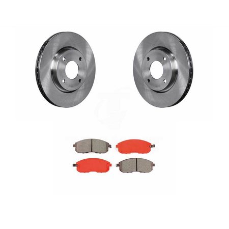 Front Rotors & Semi-Metallic Brake Pads For Nissan Cube Sentra Versa FWD 4 Lug
