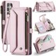 thumbnail image 1 of Bandolera para Samsung Galaxy S25 Ultra Case Wallet 【Bloqueo RFID】con Ranura para Billetes con Cremallera y 10 Tarjeteros,Correa magnética para Hombro y muñeca de Cuero PU Suave, 1 of 10