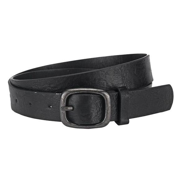 SWSMCLT Women's Metal Belt Buckle Belt For Dress Regular Fit Summer Casual Faux Leather Fall Classic Fashion Black Small-Large