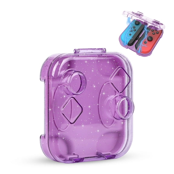 EEEkit PC Transparent Storage Box Fit for Nintendo Switch/OLED Joy-Con, Protective Case with Magnetic Closure, Dustproof Waterproof