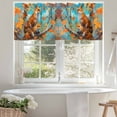 thumbnail image 4 of Fall Maple Valances for Windows, 42 x 12in, Leaf Animal Fox Watercolor Oil Painting Rod Pocket Kitchen Valance Curtain Light Filtering Window Treatments for Living Room Bedroom, 1 Panel, 4 of 7