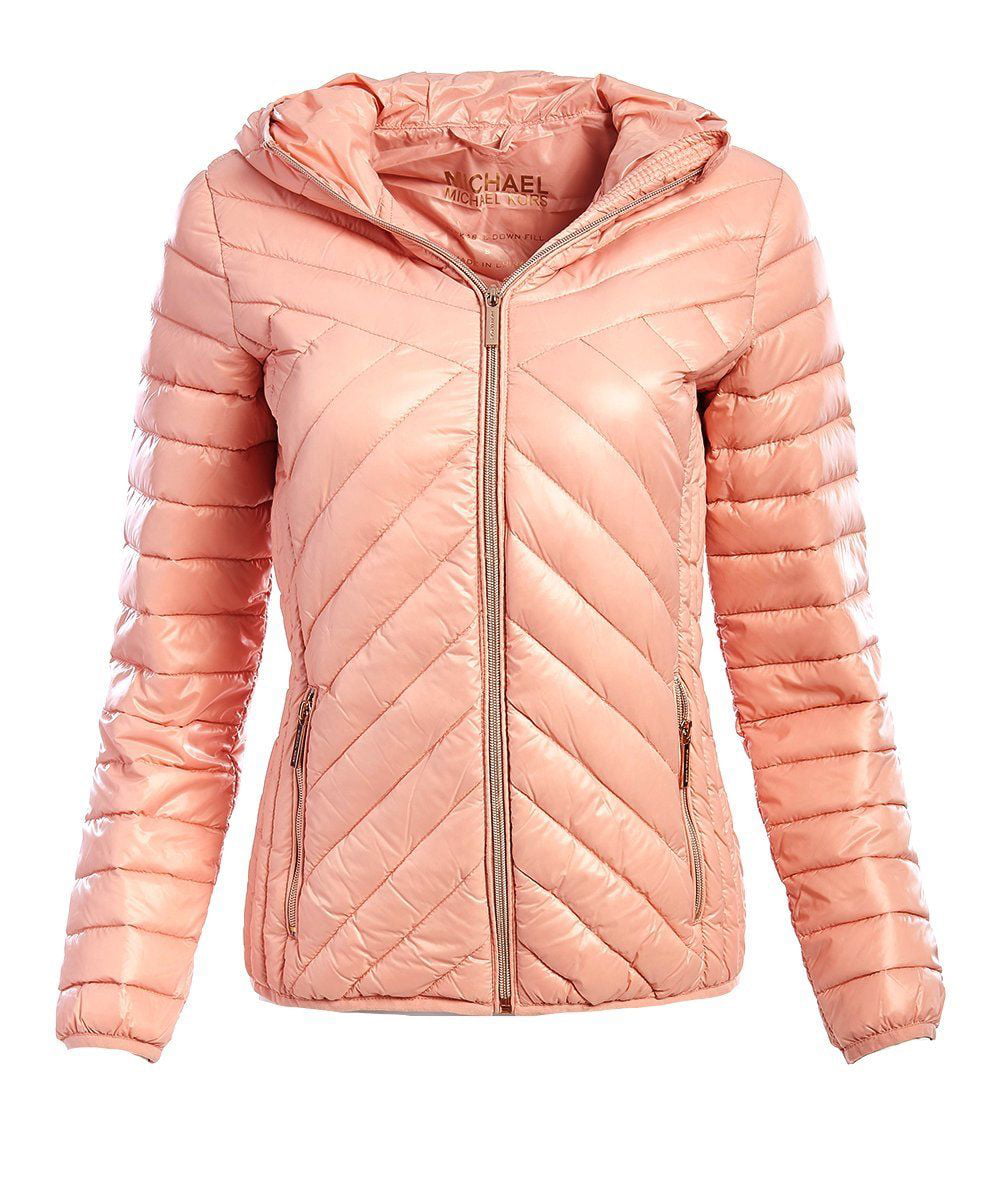 Blush Pink Jacket Packable Down Puffer 