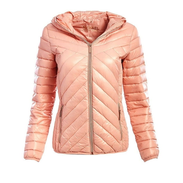 Michael Kors - Blush Pink Jacket Packable Down Puffer Coat New Womens ...
