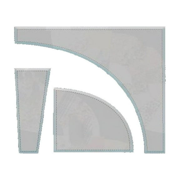 Fridja Crazy Fan Quilt Template Cutting Ruler Set 3PCS,Fan Shaped Quilt Sewing Ruler Clearance
