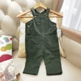 thumbnail image 2 of Baby Romper Jumpsuit Girls Overalls Kids Casual Sleeveless Girls Overalls with Pockets Green Jumpsuits Size 6-12 Months Girls Clothes, 2 of 4