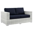 thumbnail image 2 of Modway Convene Outdoor Patio Loveseat in Light Gray Navy, 2 of 8