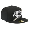 thumbnail image 3 of Men's New Era Black Los Angeles Kings Faded Lines 59FIFTY Fitted Hat, 3 of 5