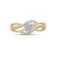 thumbnail image 2 of Diamond Princess 10kt Yellow Gold Womens Round Diamond Open Strand Cluster Ring 1/6 Cttw, 2 of 4
