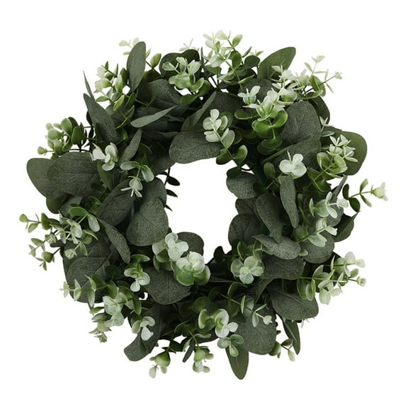 Eucalyptus Wreaths for Front Door 15 Inch Artificial Greenery Wreath for Wall Porch Easter Window Decoetaion Spring Summer Home Decor