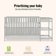 thumbnail image 3 of Dream On Me Synergy Convertible Baby Crib and Changer in Pebble Grey with Detachable Changing Table, 3 of 8