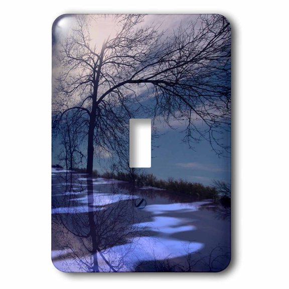 3dRose, Blue Tree 3d, single toggle switch