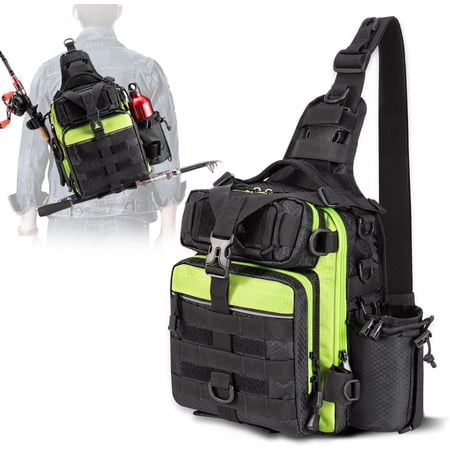 BLISSWILL Outdoor Tackle Bag - Large Water-Resistant Fishing Backpack