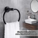 thumbnail image 2 of Toallero de esquina simple elegante de acero inoxidable negro mate para montaje en pared, 2 of 5