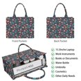 thumbnail image 2 of Large Capacity Tote Bag,DarkBlue Colorful Dinosaurs Pattern Handbag Fashion Luxury Tote Bag,15.7"x13"x 5.1" Inches,Laptop Compatible, 2 of 6