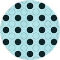 thumbnail image 1 of Ahgly Company Tapis Rond Lavable en Machine Intérieur Transitionnel Vert Pierre Aigue-Marine, 8 Pieds Rond, 1 of 7