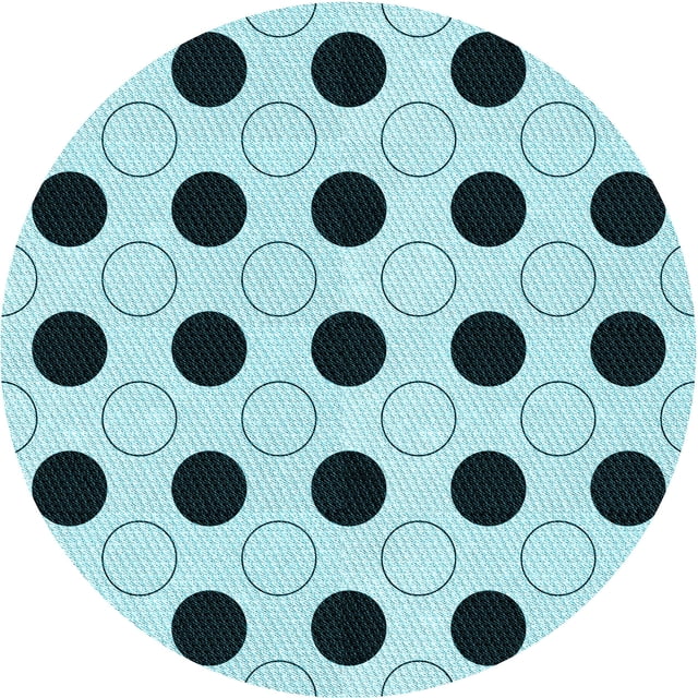 Ahgly Company Tapis Rond Lavable en Machine Intérieur Transitionnel Vert Pierre Aigue-Marine, 8 Pieds Rond