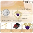 thumbnail image 6 of Yndra 18k Gold Plated Heart Necklace for Women,S925 Sterling Silver February Amethyst Birthstone Crown Pendant Necklace,Jewelry Gift for Her Wife Mom Girlfriend,Birthday Mother’s Day Gift, 6 of 11
