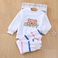 thumbnail image 2 of TAIAOJING Toddler Baby Girl Fall Clothes Set 2 Piece Boys Girls' Winter Pajama Set Warm Flannel Sleepwear Set Tops Pants Outfits Soft Comfy Fluffy Pajamas Outfits 6-12 Months, 2 of 3