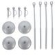 thumbnail image 1 of Microphone Ornaments Set 15pcs Mini Microphone Dollhouse Accessories, Plastic Silver Microphone Miniatures for Dollhouse Decor, 1 of 3