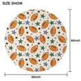 thumbnail image 6 of Colorful Footballs and Stars Pattern Round Tablecloth 60"x60",Wrinkle Wipeable Table Cloth for Kitchen Dining Room Picnic Patio Party, 6 of 6