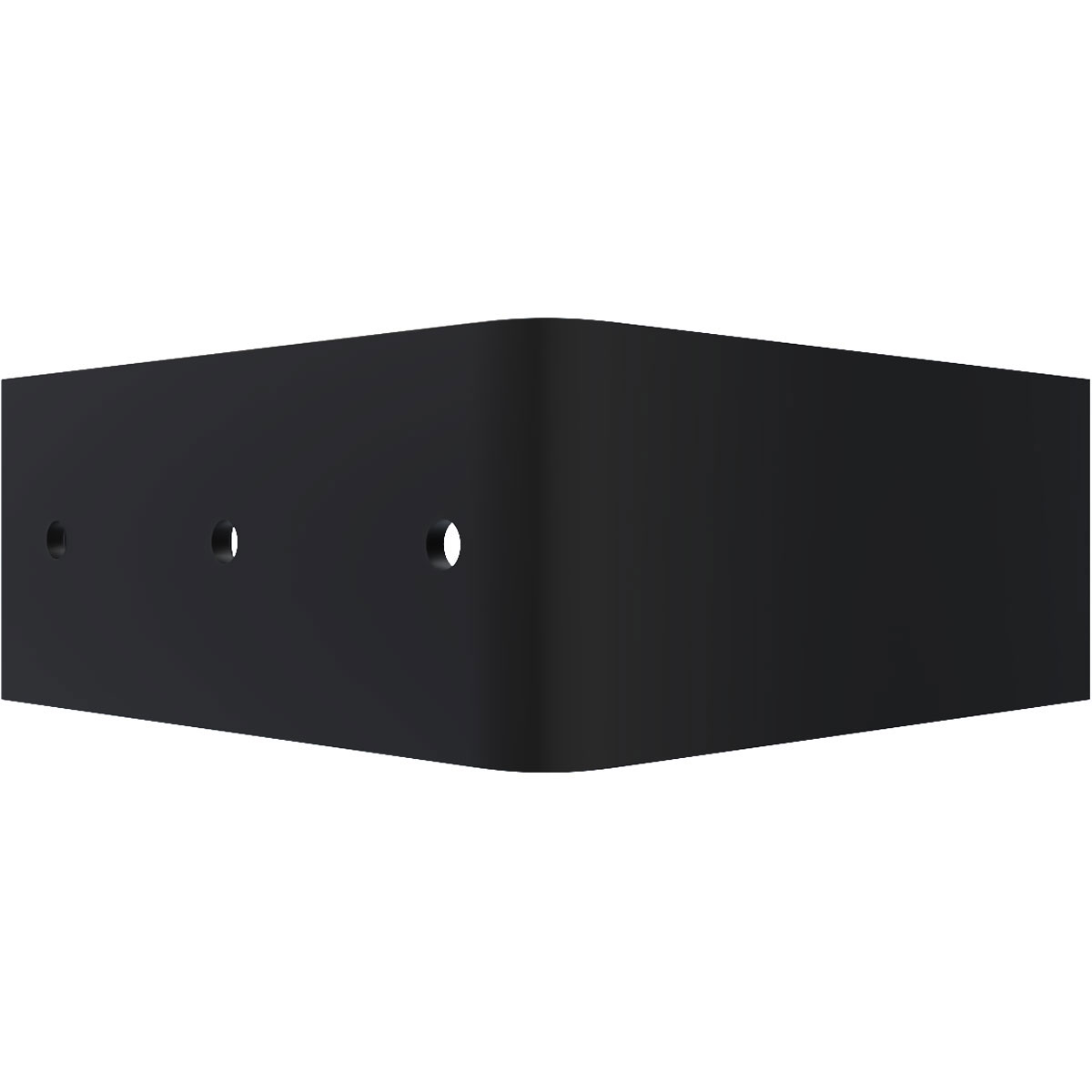 Ekena Millwork 2 1/2"W x 6"D x 6"H Countertop Support Steel Heavy Duty Bracket, Powder Coated Black