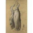 thumbnail image 3 of Joseph-Ferdinand Lancrenon 17x24 Black Modern Framed Museum Art Print Titled - Drapery Study for ‘Castor and Pollux Freeing Helen’ (1817), 3 of 5