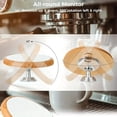 thumbnail image 7 of Espresso Accessories Adjustable Coffee Grease Accsesories Kitchen Reflector Walnut Wood Rotatable Bar Coffeeware Dining Home (Walnut Black), 7 of 7