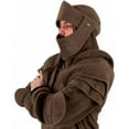 thumbnail image 6 of Dwelliawo Men's Hoodies Arthur Knight Elbow Protection Armor Hooded Sweatshirt Arthur Knight Retro Mask Drawstring Costume with Kangaroo Pocket Coffee 2XL, 6 of 6
