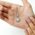 thumbnail image 5 of Rosec Jewels Lab Created Diamond Bridal Necklace (EF-VS Grade Certified) - Oval Pendant Necklace Chain - with Jewelry Box, 925 Sterling Silver, 5 of 7