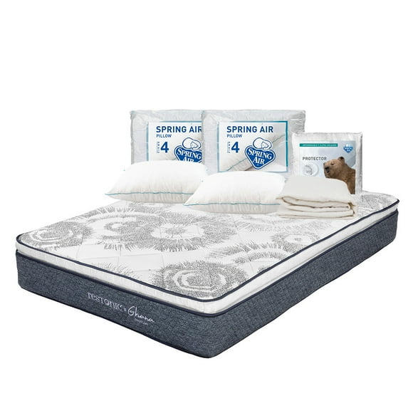 Colchón Individual Ghana Restonic + Protector de Colchón + 2 Almohadas