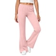 thumbnail image 2 of Mifsaly Girls Flare Yoga Pants Kids High Waisted Elastic Waist Bootcut Leggings Comfortable Soft Stretch Athletic Running Dance Bell Bottoms, 2 of 8