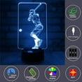 thumbnail image 4 of Epicgadget 3D Remote Night Light for Kids, Touch Control Optical Illusion Visualization LED Night Stand Light 7 Colors Changing with Remote Control Nightstand Lamp Christmas Gifts (Baseball Player), 4 of 5