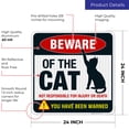 thumbnail image 3 of Beware of Cat Sign, Funny Attack Cat Sign,, 3 of 8