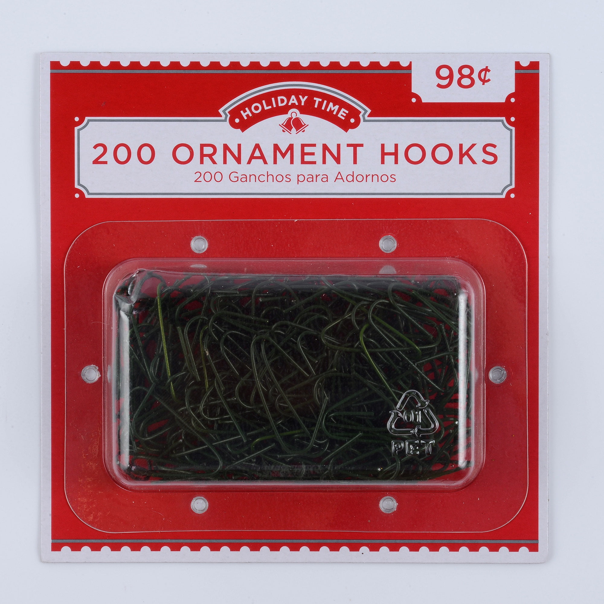 Holiday Time Ornament Hooks, 200 Count