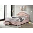 thumbnail image 2 of Coaster Ashleigh Upholstered Traditional Fabric Full Storage Platform Bed Pink, 2 of 7