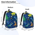 thumbnail image 2 of Xecao Dinosaur In Space Canvas College Laptop Backpack, a durable rucksack designed for both men and women, ideal for travel, school, and daily use-Small, 2 of 5