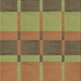 thumbnail image 1 of Ahgly Tapis d'Intérieur Lavable en Machine Carré Marron Selle, 6 Pieds Carré, 1 of 7