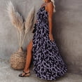thumbnail image 4 of Vestido Vestido largo sin mangas para mujer Vestidos largos de vacaciones con estampado de suéter bohemio informal Ygjytge Púrpura M para Mujer, 4 of 6