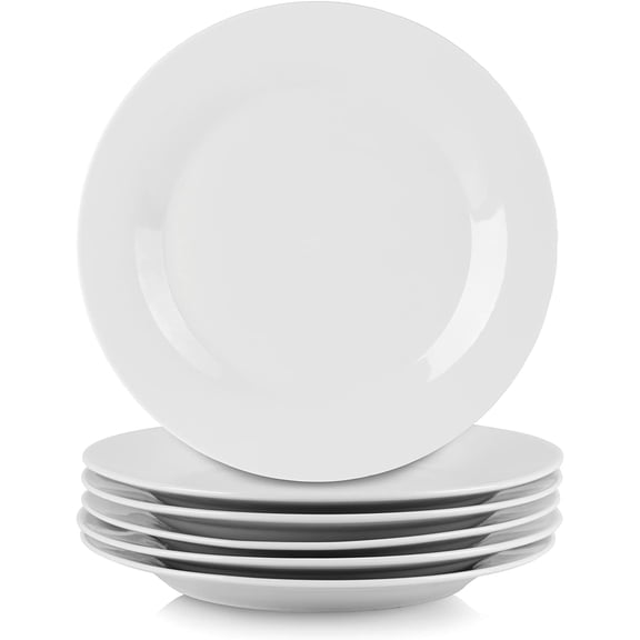 Simply White 7.5" Round Salad Plate, Set of 6