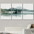 thumbnail image 2 of wall26 Canvas Print Wall Art Set Misty Mountain Range Forest Lake Nature Wilderness Photography Realism Rustic Landscape Colorful Cool for Living Room, Bedroom, Office - 16"x24"x3 Panels, 2 of 5