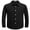 Black, variant on Boys Long Sleeve Dress Shirt Button Down Shirts Formal School Uniform Shirt