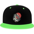 thumbnail image 1 of Chinese Dragon Hip Hop Hat Two Tone Flat Bill 6 Panel Cap Unisex, 1 of 9
