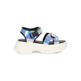 thumbnail image 2 of Women Hologram Snap Buckle Clasp Open Toe Flatform Sneaker Sandal 18828, 2 of 6