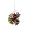 thumbnail image 3 of Northlight 4.5" Moose in Wreath with Beer Drinking Helmet Glass Christmas Ornament - Gray/Red, 3 of 3