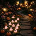 thumbnail image 2 of Mini Halloween Figurines 10pcs Glow in the Dark Ghosts, Cute Resin Ghost Decorations for Halloween Party, Holiday Props and Mini Ghost Ornaments for Indoor Halloween Decor, 2 of 5