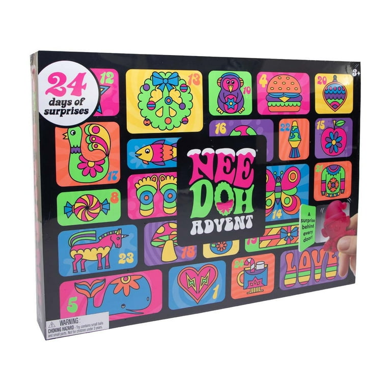 【SJ18762】SEED / Shiny Day Schylling NeeDoh Advent Calendar, 24 Days of Surprise Mini