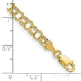 thumbnail image 3 of Primal Gold 14 Karat Yellow Gold Hollow Double Link Charm Bracelet, 3 of 3